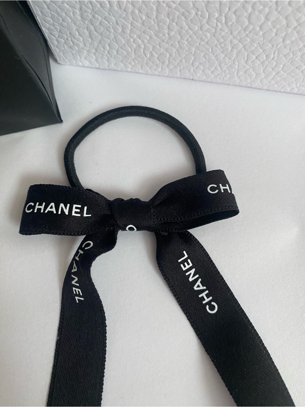Chanel Black Ribbon Hair Tie & Barrettes - Picture 3 of 7